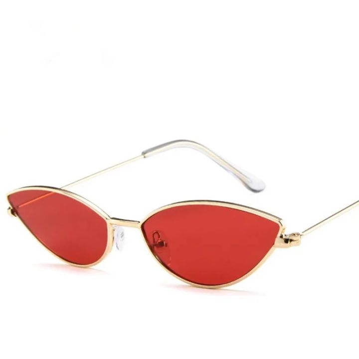 【beauty code store】MxCK Brand Sunglasses Women Metal Retro Transparent Small Sunglasses