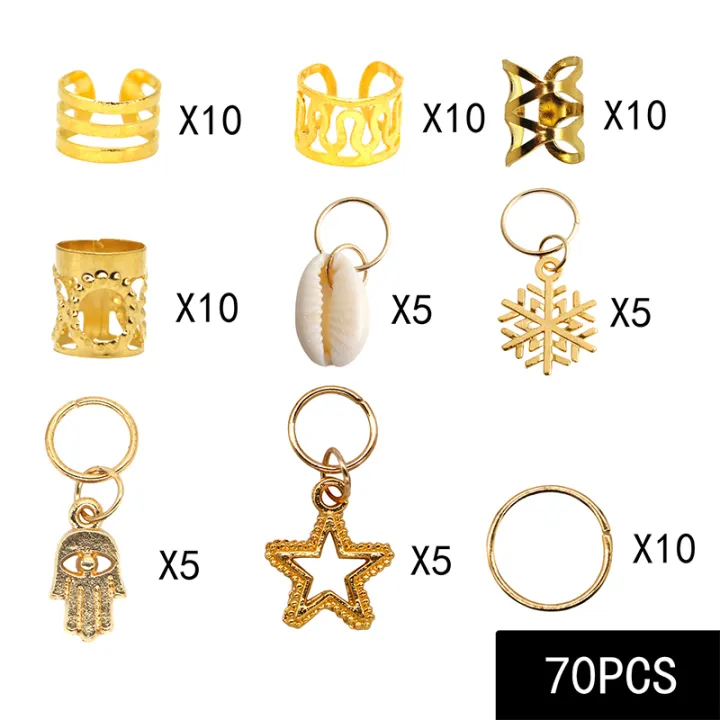 60-170pcs%20Hair%20Braid%20Dreadlock%20Beads%20Cuffs%20Clips%20Braid%20Spiral%20Braid%20Hair%20Extension%20for%20Accessories%20Hair%20Ring%20Mixing%20-%20Image%204