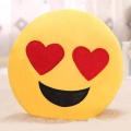 1Pcs Wink Blow Heart Kiss Emoji Pillow 10 Inch Large Yellow Smiley Emoticon.
