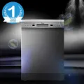 MIDEA 13 Place Setting Freestanding Dishwasher (WQP12-5201F, Silver,7 wash program, Child Lock, Extra Dry & Intensive 70 degree wash, A++ Energy Efficient. 