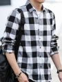 Indispensable -Upscale Living -Black & White Check Shirt For Men- Inventive Choice Qualityful - Easy To care and Longive. 