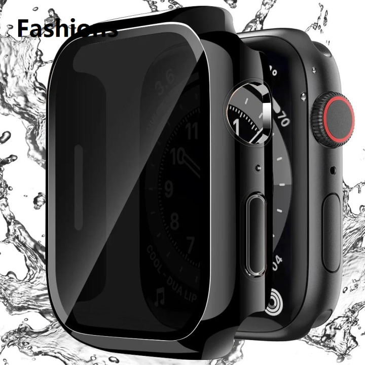 Fashions For Apple Watch Case 46mm 45mm 40mm 41mm 44mm Privacy Screen Protector Covse For iWatch Series 10 9 8 7 6 4 SE Protection Bumper