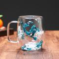 Flower Tea Cup Fillings Dry Flowers Double Wall Glass Cup Heat Resistant Tea Coffee Cups Espresso Milk Mug Espresso Cups. 