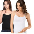 New Tank Top (2Pice) For Girls Womens Wear Under T Shirts Short Shirt For Women - T Shirt For Women. 