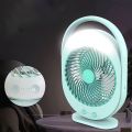 JOYKALY YG-719 Rechargeable 2400mAh Lithium Battery Strong Wind Desk Fan With LED Lamp.