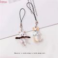 2022 New Design 1 Piece High Quality Resin Cartoon Cat Mobile Phone Charm Cute Anime Dog Keychains Lanyard for Keys Phone Strap.