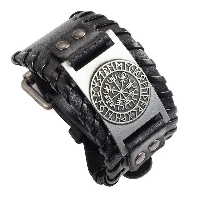 Egyptian Eye Of Horus Bracelet - Viking Gothic Leather Wristband With Stainless Steel Talisman For Men & Women - View #8