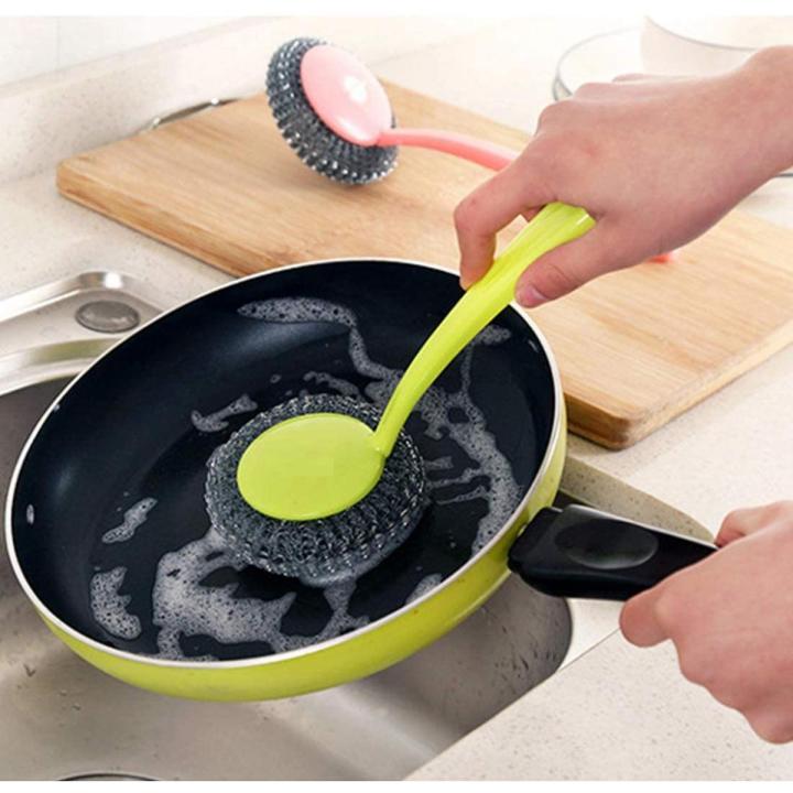 Dishwashing Scrubber Brush with long handle for Kitchen