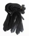 Black New Mens Solid Color Ties. 