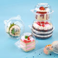 （New）10Pc Cute Round Cat Head Cupcake Holder Clear Platic Dome ingle Cupcake Carrier Muffin Container Holder Cae Boxe Cup MJ. 