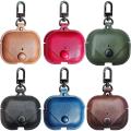 Leather Protective Airpod Pro Case Cover Shockproof with Loss Prevention Clip for Apple AirPods Pro Wireless Charging Case. 