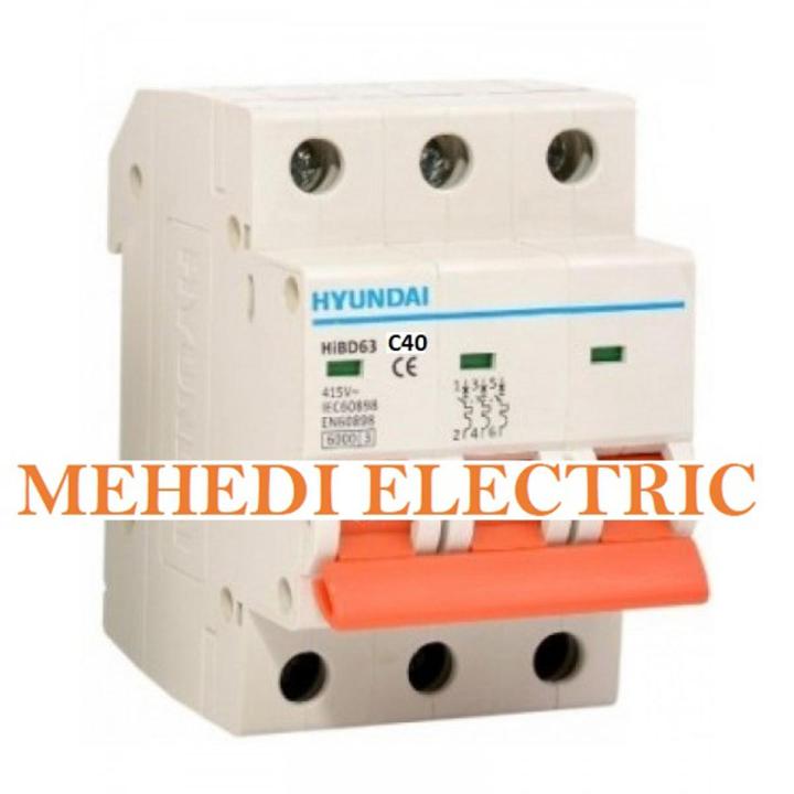 Tp Hunaid Hyundai Miniature Circuit Breaker TP 40A Model: HGD63 3P | Daraz.com.bd