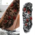 Arm Tattoo Sticker Wolf Lion Temporary Tattoo Sticker Tiger 3D Waterproof Tattoo for Men Women for Girls Boys Lover Couple. 