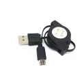 Retractable Micro USB Data Sync Charger Cable for Htc Magic G2 Legend G6 Hero G3 200 S510B G20 Rhyme X715E G22 Amaze 4G T9188. 