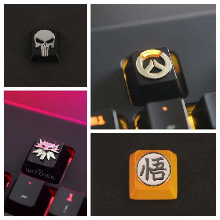 Dropshipping DB / Overwatch Artisan Custom ESC Keycap Alu Alloy Keycaps for Mechanical Keyboard STEAM R4 Height Stereoscopic