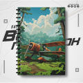 Notebook Large Size Mountain Home Paris Romantic Evening Aesthetic Airplane Digital Design Writing Personal Use Daily Notes Planner Pad k36 K45. 