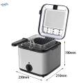 Mini Deep Oil Fryer Deep Frying Pot Electric Deep Fryer Fish Fryer Multipurpose. 