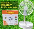 JOYKALY YG-733 AC/DC Rechargeable 2400mAh Lithium Battery Strong Wind Foldable Desk Fan With Lamp. 