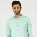 Masculine  Premium Semi Fit Panjabi - Lime. 