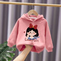 Girls hooded sweatshirt autumn winter clothes 2023 new baby girl foreign style long sleeve tops children's raglan base shirt. 