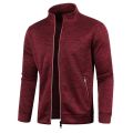 Men's Zipper Jacket Autumn Stand Collar Sweatshirts Long Sleeve Casual Coats Streetwear Male Fleece Sweater.