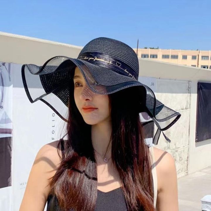 Floppy%20Foldable%20Ladies%20Women%20Straw%20Beach%20Sun%20Hat%20Ladies%20Summer%20Travel%20Wide%20Brim%20Caps%20-%20Image%207