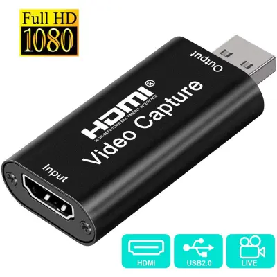 Video Capture Card 1080P 4K Hdmi To Usb Usb 2.0 Video Capture Device Audio Video Re Cording for Streaming Ps4 Xbox Phone Game Camera Live Stream Broadcast