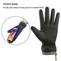 【New and Improved】 Riding Driving Gloves Fleece Autumn Winter Thick Plush Full Finger Mittens Furry Warm Mitts Men Gloves. 