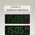 Voice Control Digital Alarm Clock Temperature Dual Alarm Snooze Desktop Table Clock Night Mode 12/24H LED Clock Watch. 