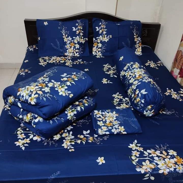Bed%20Set-%205%20pcs%20Twill%20Cotton%20King%20Size%20Bed%20Sheet%20with%201%20comforter,%202%20Head%20Pillow%20Covers,%201%20Colbalish%20Cover%2008%20-%20Image%202