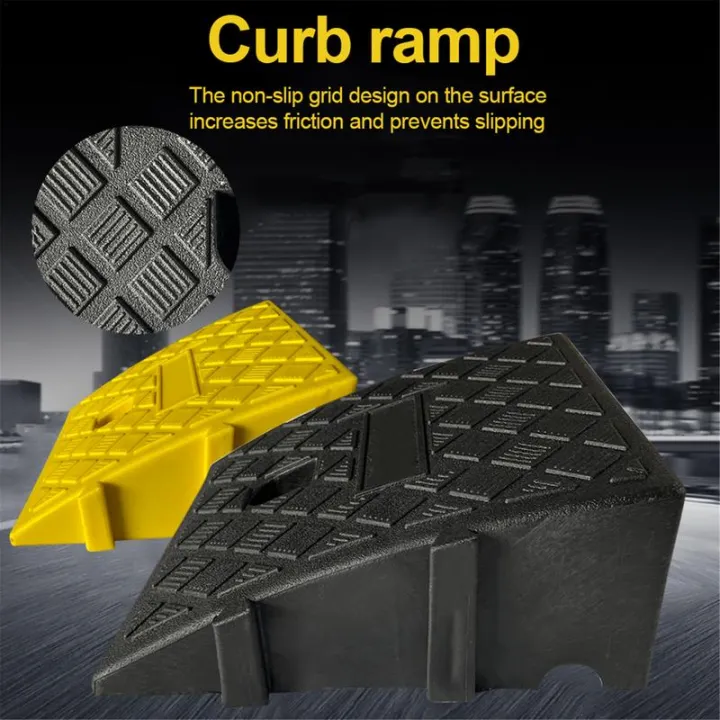 Car%20Wheel%20Driveway%20Ramps%20Portable%20Lightweight%20Car%20Curb%20Ramps%20Heavy%20Duty%20Plastic%20Threshold%20Ramp%20Kit%20For%20Car%20Trailer%20Truck%20Bike%20-%20Image%202