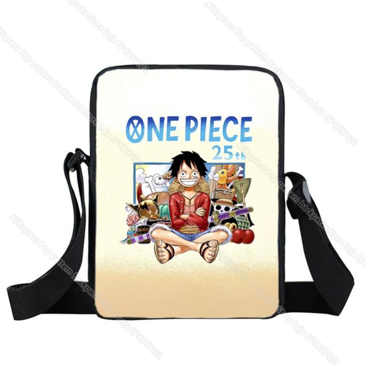 One Piece Luffy Zoro Shoulder Bag For Women Men Pockets Messenger Bags Boys Girls Crossbody Bags Small Handbag