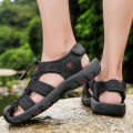 New Leather Sandals Men Outdoor Summer Casual Rubber Sandals PU Hiking Wading shoes. 