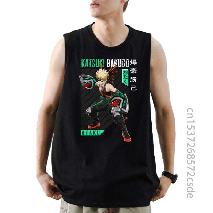 Kacchan Katsuki Bakugo My Hero Academiaanime Summer Man Harajuku Undershirt Casual Tank Top Cotton Graphic Clothes
