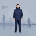 Premium Double Part Waterproof Rain Coat for Men and Women with Reflective Safety Strip, Two Pockets, Lightweight Windproof Outdoor Riding Travel Protection Wear Both Side Use.