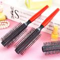 Professional Plastic Round Brush Comb Spiral Roller Curly Hair Combs Massager Hairbrush Dressing Salon Barber Comb Hairstyle red. 