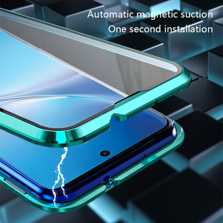 Biruiqu%20For%20VIVO%20V60%20Magnetic%20Absorption%20Case%20Metal%20Frame%20Shockproof%20Double%20Sided%20Tempered%20Glass%20Magnetic%20Case%20Cover%20-%20Image%202