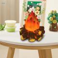 Flame Lamps Simulation Lamp Realistic LED Flame Effect Night Light Faux Fireplace Lantern for Living Room Desktop Ornament.