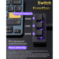 Custom Mini Keypad 3 Keys Programming Macro Keyboard Copy Paste Cut USB Mechanical Keyboard for Office Games,Blue Install. 