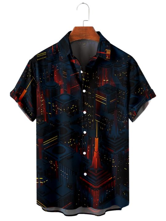 2022%20Summer%20Beach%20Casual%20Men's%20Short%20Sleeve%20Lapel%20Shirt%20Plus%20Size%20City%20High%20Waist%203D%20Printed%20Men's%20Top%20with%20Pockets%20-%20Image%203