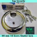 90/100 mm 10 livers Shatter lock/ Tala. specially made for Heavy duty shutter security.. 