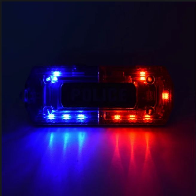 Mini LED Warning Strobe Flashing Shoulder Light for Traffic Guidance working time16 hours - Warning Light on Body Shoulder white charger