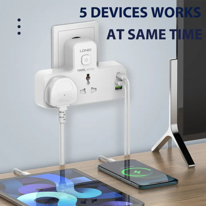 LDNIO%20Power%20Socket%20Adapter%20Multi%20Outlet%203%20USB%20PD%20Charger%202%20AC%20Universal%20Travel%20Surge%20Protector%20Pop%20Power%20Strip%20And%20Usb%20With%20LED%20-%20Image%204