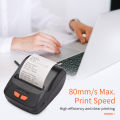 Bisofice Receipt Printer Portable 58mm Mobile Thermal Printer Wire-less BT Mini Bill Ticket Printing Compatible with Android iOS Windows with Rechargeable batt-ery for Restaurant Supermarket Retail Clothing Office Small Business. 