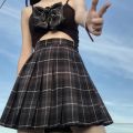 Women Micro Skirt Plaid Pleated Skirt Black Mini Skirts Women Summer Winter High Waist Pink White Tennis Skirt Y2k Goth.