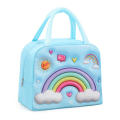 Handheld Lunch Bag Vibrant 3D Cartoon Print Thickened Insulated Lunch Box Thermal Insulated Large Capacity Cartoon Pattern. 
