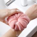 Pumpkin Shape Mesh Bath Poufs Body Exfoliating Bath Shower Ball for Men and Women Bathing Accessories.