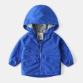 New Retail Children Coat 2021 Autumn Baby Boys Solid Zipper Hooded Coat Kids Outwear Infant Baby Hardshell Jacket.