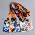 1 Set Anime Card Cases Card Lanyard Key Lanyard Cosplay Badge ID Cards Holders Neck Straps Keychains Uchiha Sasuke.