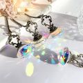 4 Pieces Artificial Crystal Ceiling Fan Pull Chains Pull Chain Extension with Connector for Light Ceiling Fan Desk Lamp.